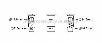 AVA QUALITY COOLING hy1333 -  Расширительный клапан, кондиционер